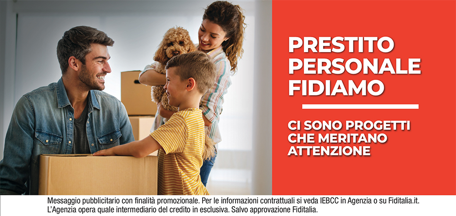 Agenzia Spazio Prestiti Fiditalia | Pescara, Chieti Scalo | Prestito Personale Fidiamo - Ti aspettiamo per realizzare i tuoi progetti. Messaggio pubblicitario con finalità promozionale. Per le informazioni contrattuali si veda IEBCC in Agenzia o su Fiditalia.it. L’Agenzia opera quale intermediario del credito in esclusiva. Salvo approvazione Fiditalia.